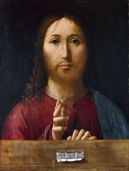 Antonello da Messina Christ Blessing oil painting image